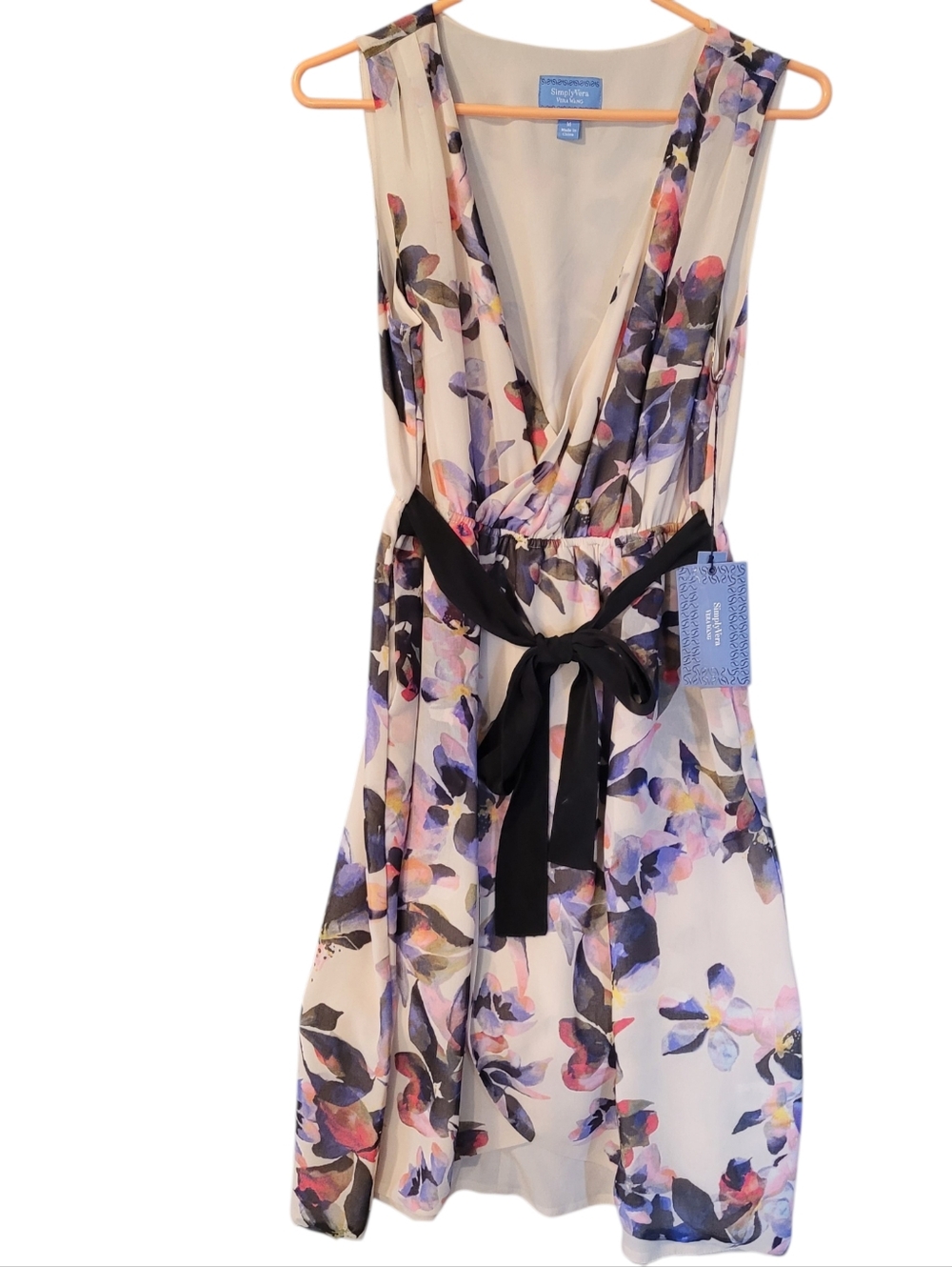 NWT Simply Vera Wang sleevless floral dress - M         A20 - Picture 2 of 12